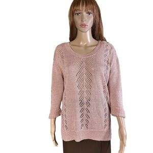 Wrap London Linen Knit Sweater Size 12